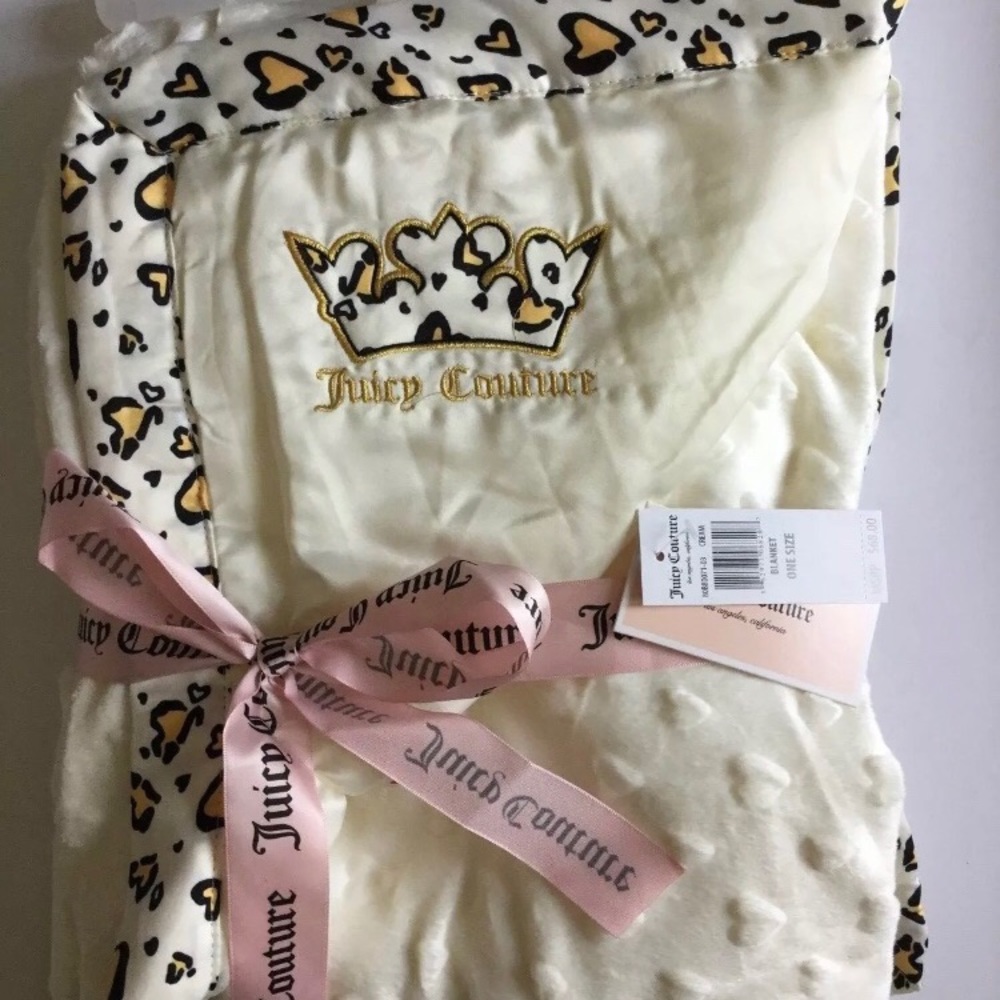 New Juicy Couture Heart Baby Blanket